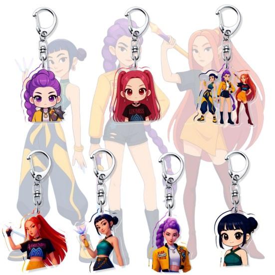 Witch Hunters Keychain Rich Character Modeling Lightweight Portable Key Chain Vibrant Color