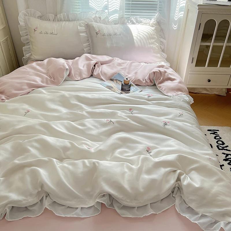 Letnia kołdra 1 szt. Chłodny koc Nowy żakardowy koronkowy Edycja koreańska Letnia klimatyzowana Można prać w pralce Gospodarstwo domowe Prezent dla mamy