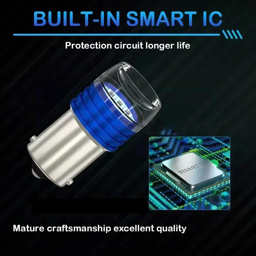 1pc Led Brake Tail Light Flash Motorcycle 12v Parking Tail Brake Bulb Signal Flashing Led Light Trunk Turn Car Reverse