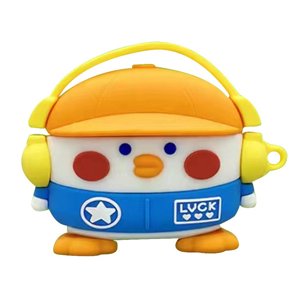 

For Apple AirPods 3 Lovely Cartoon Silicone Sleeve Bluetooth-compatible Earphone Anti-Collision Cover Chicken with Headphone
