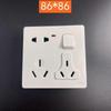 Concealed 86 Switch Single Gang Wall Socket Panel with Multifunctional Five-Hole and Eight-Hole Features