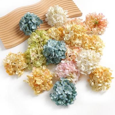 2 Stück Künstliche Hortensienblüten 10cm Kunstblumen für Heimdeko Hochzeit Hochzeitsdekoration Zubehör DIY Kranz Zubehör