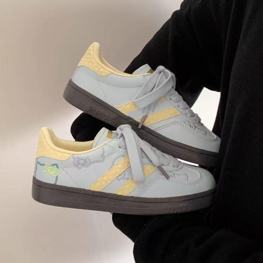 Popular leather board shoes women's 2025 spring and summer new versatile Korean platform white shoes niche shoes German training shoes