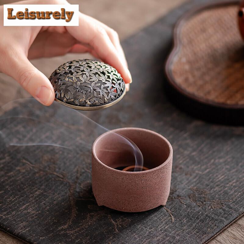 Zen Maple Leaf Line Incense Burner Household Small Aromatherapy Furnace Indoor Insert Incense Seat Holder Tea Ceremony Ornaments