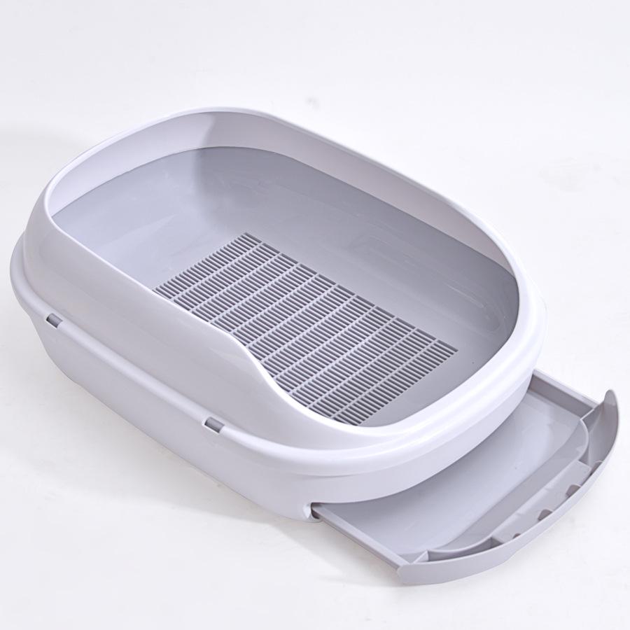 Double-Layer Mesh Cat Litter Box - Large Semi-Closed Mischief Maker