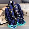 Women 180*90cm Fashion Beautiful Soft Silk Scarves Female Lady Shawl Hijab Wrap Foulard Bandanna Muffler Beach Pareo