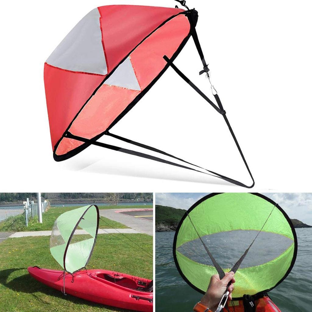 Kayak Downwind Wind Sail,42'' Foldable Paddle Board Rowing Windsurfing w/Clear