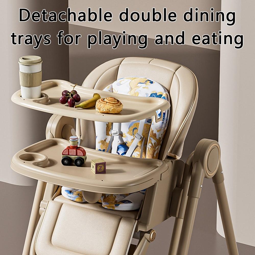 3 In 1 Multifunctional Baby Dining Chair Height Adjustable Kid Feed Chair Household Foldable Toddler Rocking Seat