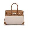 Women's Spring and Summer New Women's Foreskin with Canvas Contrasting Platinum Bag Portable Shoulder Bag