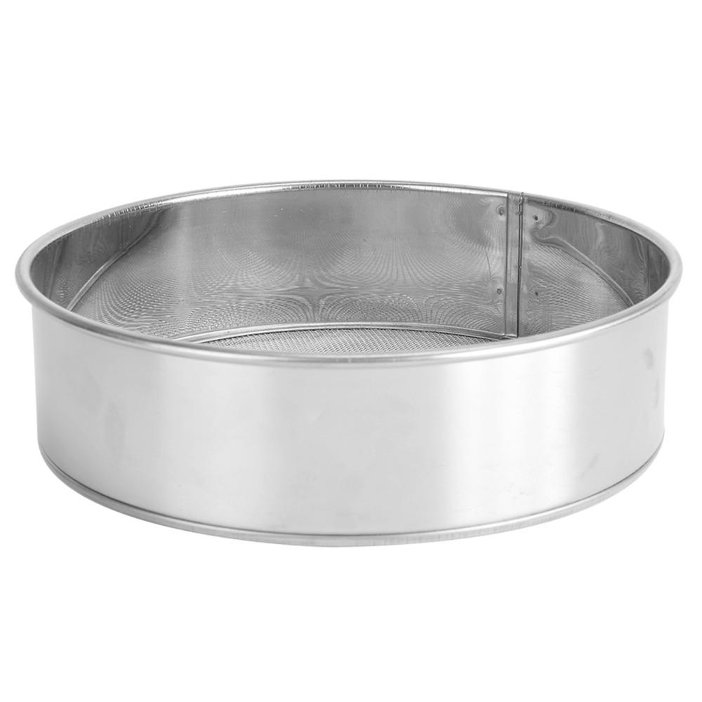 Round Stainless Steel Flour Sifter Stainless Steel Manual Flour Sifter  Baking Prep