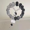 Wang Ye Women’s Taoist Tai Chi Double-Layer Beaded Bracelet - Niche Design