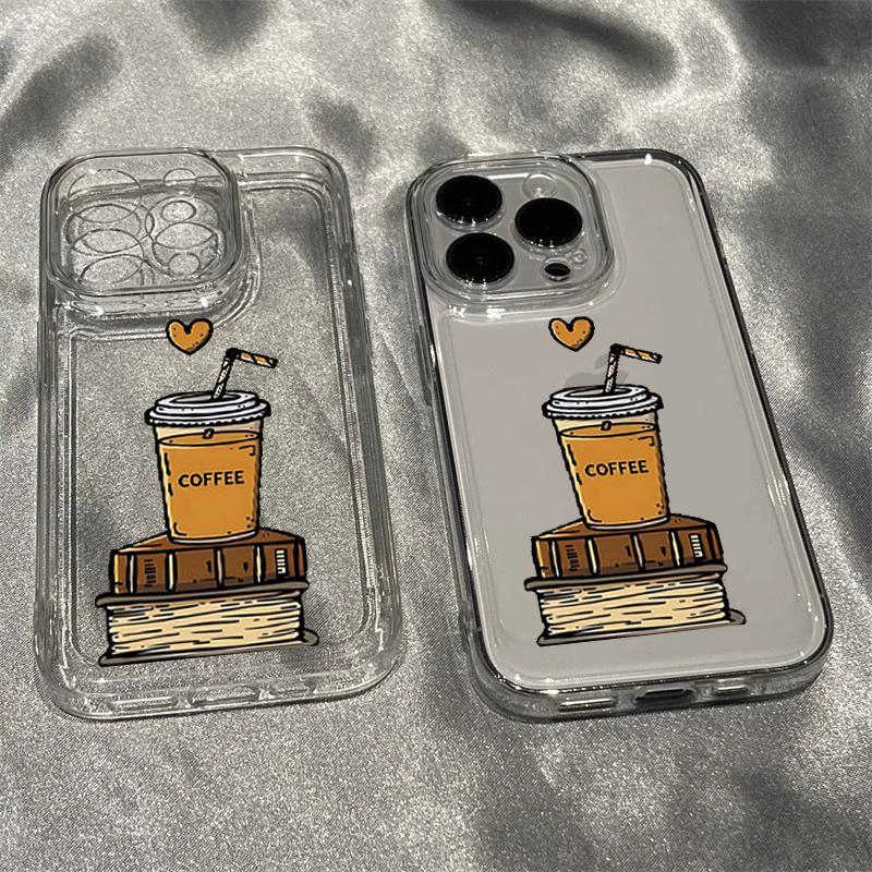 Life Moment Of Coffee Cup Phone Case For IPhone 14 15 16 17 Pro 11 12 13 Pro Max Air 15 Plus 16E Transparent Soft Clear Fundas