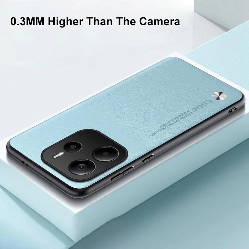 Luxury PU Leather Case For Xiaomi Redmi Note 14 4G Note14 Back Cover Silicone Protection Phone Case For Redmi Note 14 5G Coque