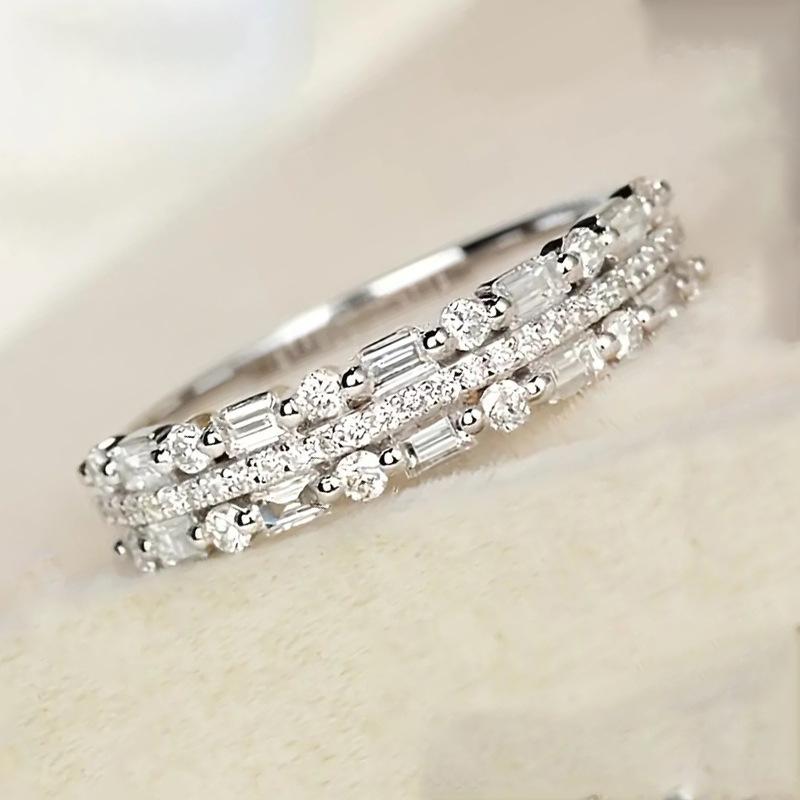 Multi-layer Ring. New Three-layer Thin Ring Design By The Designer. Fashion Jewelry. 6