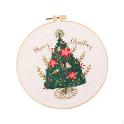 Christmas Embroidery Kit Craft Set Material Package Beginners Decorative Gift Home Decoration