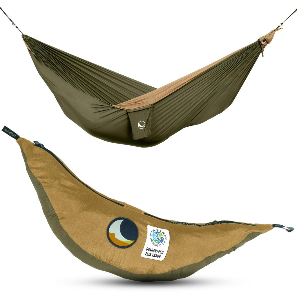 Ticket To The Moon Original Outdoor Camping Army Japanese 41036 Hammock, Green/Brown (Official Product)