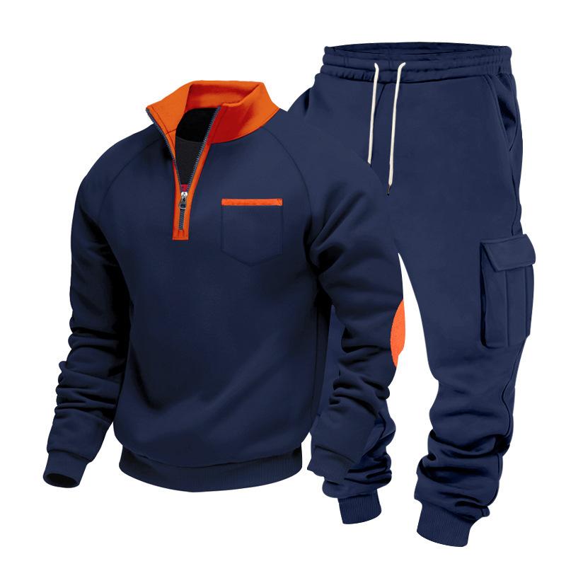 

Men s Outdoor Workwear-Inspired Casual Commuter Set: Oversized Hoodie and Trousers S