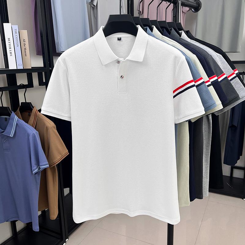 

[Hong Kong Goods Withdrawal] Simple And Atmospheric Thin Short-Sleeved Men S Polo Shirt Business And Leisure Spot 4XL