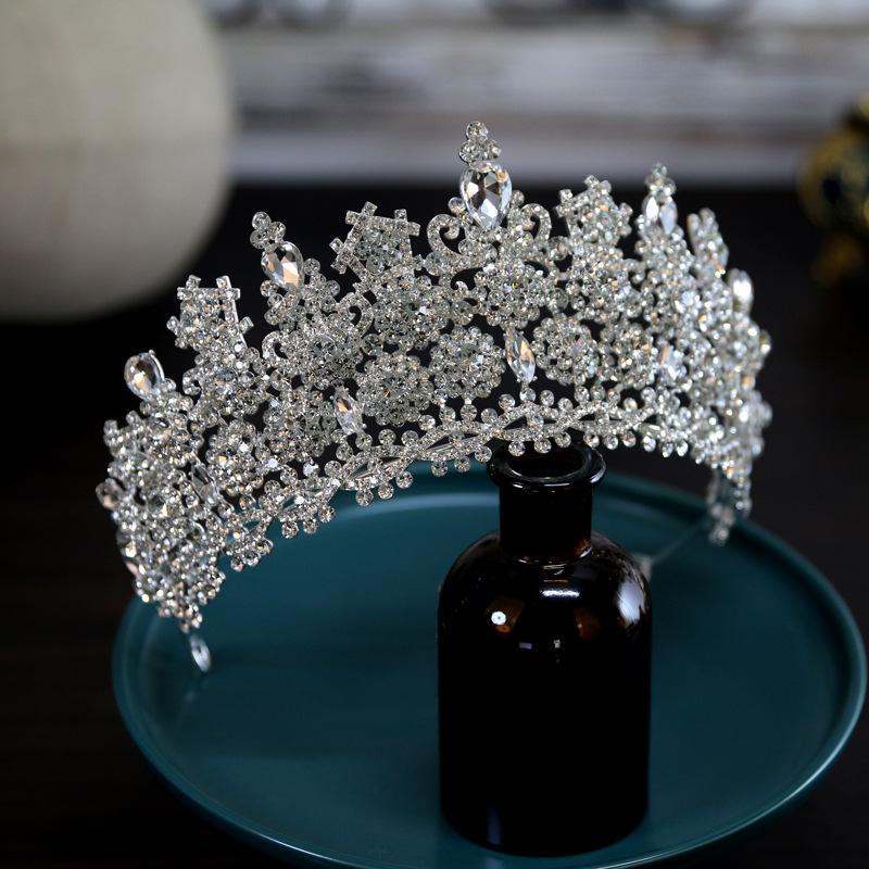 

European Style Luxurious Atmosphere New Bride Wedding Crown Headdress Crown Tiara Hair Accessories Main Wedding Dress