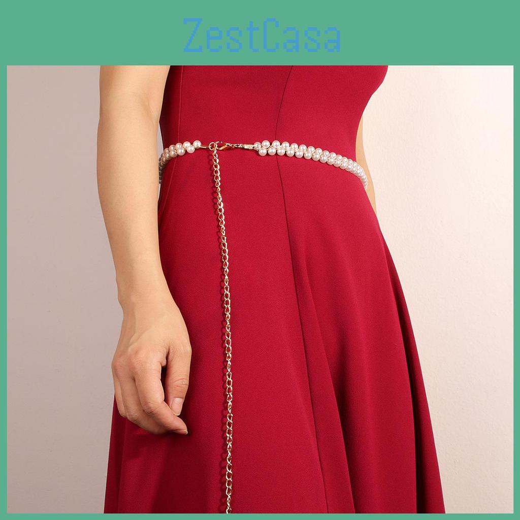 Belt Pearl Waist For Women Gold Thread Length Casual Daily Decoration Supplies