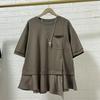 Plus Size Women Summer Loose T-shirts Korean Style Oversized Short Sleeve Casual Tops