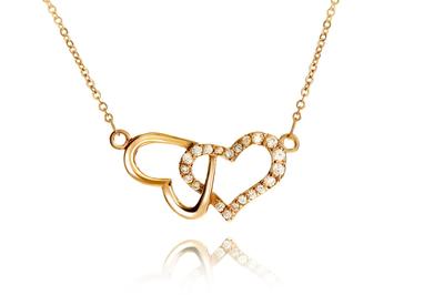 Fairy Heart Luxurious Gift Open Heart Necklace Silver Present Popular Colors 2 Types Popular 3 Colors Ladies Super Cubic Zirconia Heart Gold Women's