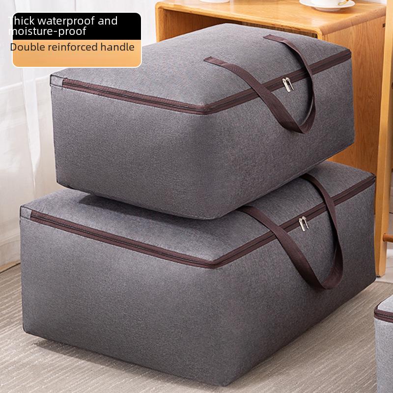 Durable Waterproof Oxford Cloth Quilt Storage Bag - Large Oversized Luggage & Dorm Organizer
