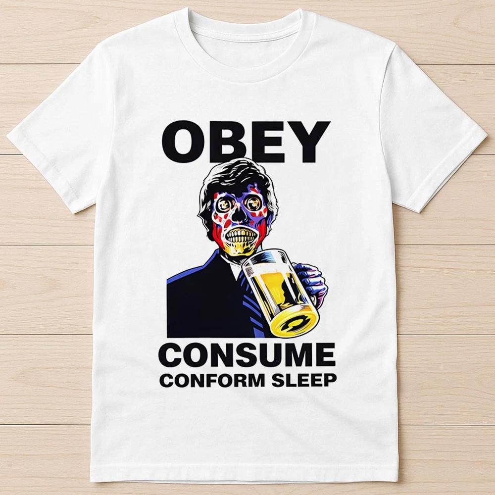 Obey 80s They Live Consume Conform Movie Horror Sci Funny Gift Tee T Shirt 8015 S