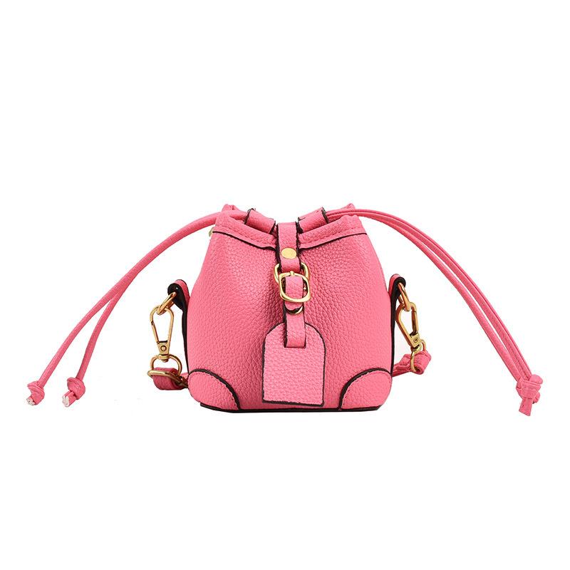Mini-Eimer-Umhängetasche für Damen Handys Geldbörsen PU-Leder Mode Kleine süße Kinder-Taschen für Mädchen Kleine Tragetaschen