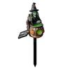Outdoor Landscaping Night Lights Solar Witch Cauldron Garden Stake Light, Resin Halloween Glowing Pathway Creative Gift for Friends Lamp, Waterproof