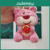Adorable Strawberry Bear Plush Toy Keychain With Soft Short Plush Filling