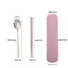 Portable Stainless Steel Cutlery Set: Fork, Spoon & Chopsticks - Ideal for Students & Outdoor Use