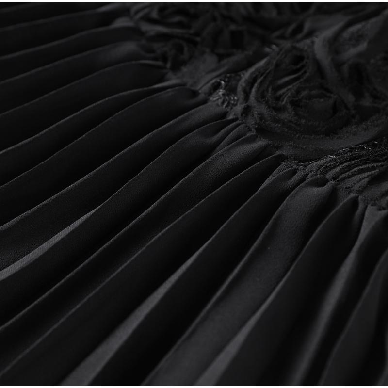3D Flower Patchwork Long Dress Women Spaghetti Strap Sleeveless Backless Elegant Evening Dresses