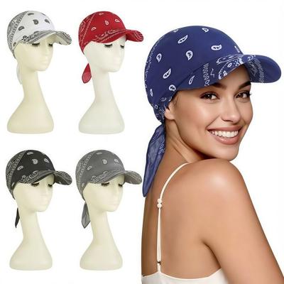 Casquettes de Baseball Légères Foulard pour la Tête Foulard Bandana à Large Bord Casquette Visière de Soleil Turban Femmes Extérieur