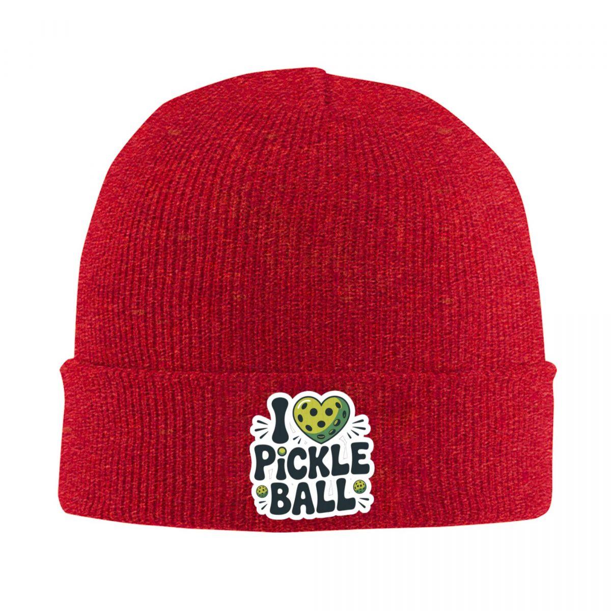

Pickleball Warm Knitted Cap Fashion Bonnet Hat Autumn Winter Outdoor Beanies Hats for Men Women Adult One Size