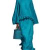 Neues Langarm Maxikleid Set Lässiges Mode einfarbiges Outfit