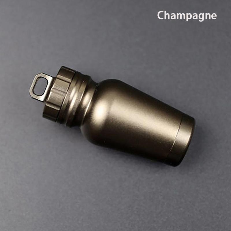 Pill Cans Mini Waterproof Stainless Steel Sealing Bottle Outdoor EDC Survival Pill Box Container Casule Pill Bottle Tank Case