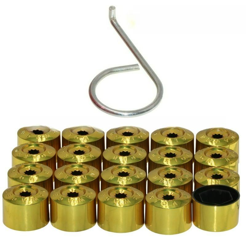 17MM 20ks chrómových krytiek matíc kolies, krytka matice odolná voči hrdzi pre VW/Golf/Passat/Polo Touareg