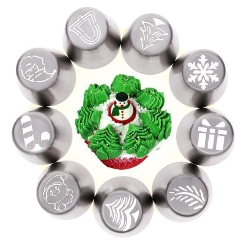 Tree 1pc Christmas Icing Russian Piping Tip Leaf Nozzle Cupcake Set Durable