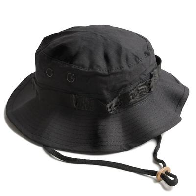 Rothco Cotton Ripstop Boonie Size Hat, Black, 7.5" (Used)