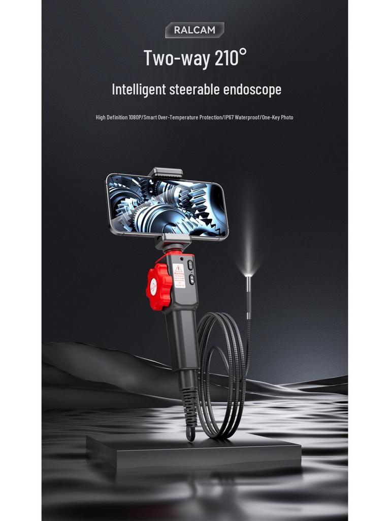 RuiKan RALCAM Průmyslový endoskop odolný vysokým teplotám pro detekci karbonových usazenin v automobilech pro telefony Android