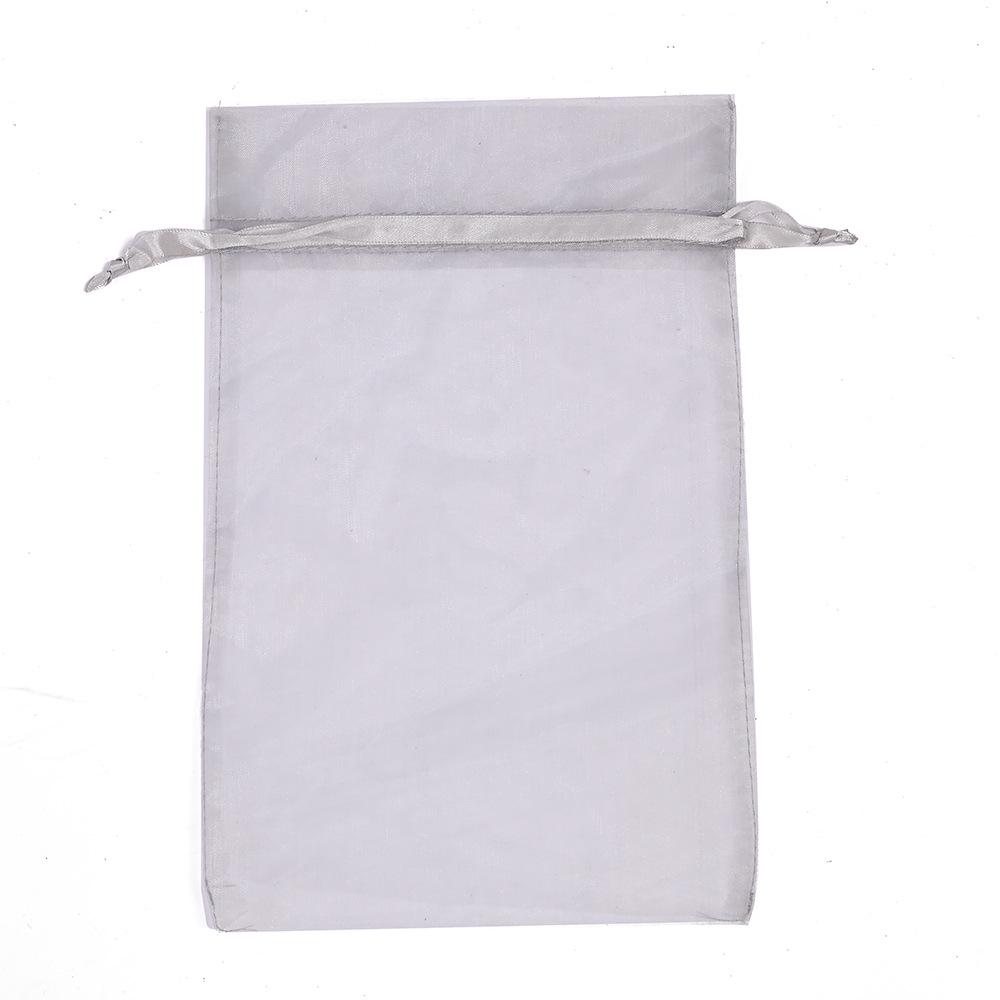 

Сетчатый мешочек на шнурке «Серый жемчуг» для косметики, свадебных или конфетных подарков