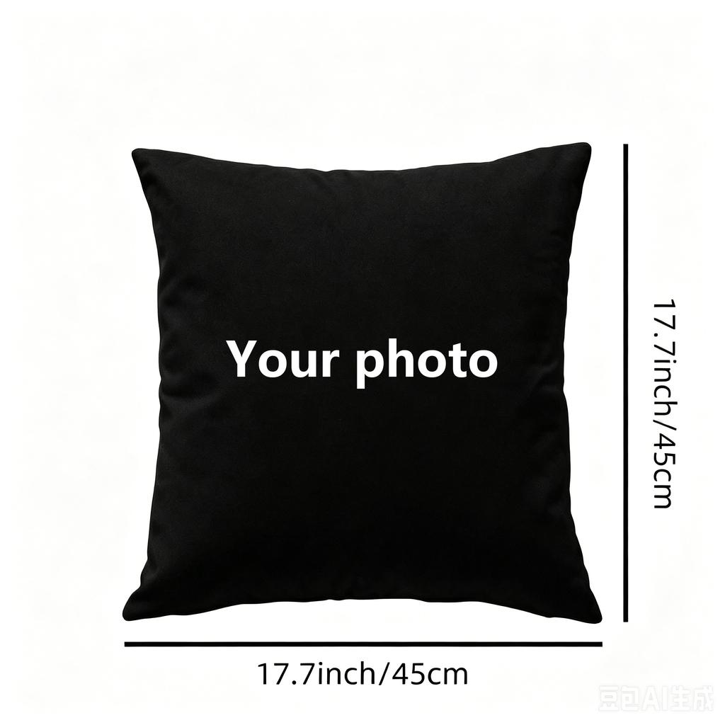 Custom Design Throw Pillow Case DIY Logo Picture Print Cushion Cover Soft Pillow Cover for Home Car Sofa Decor