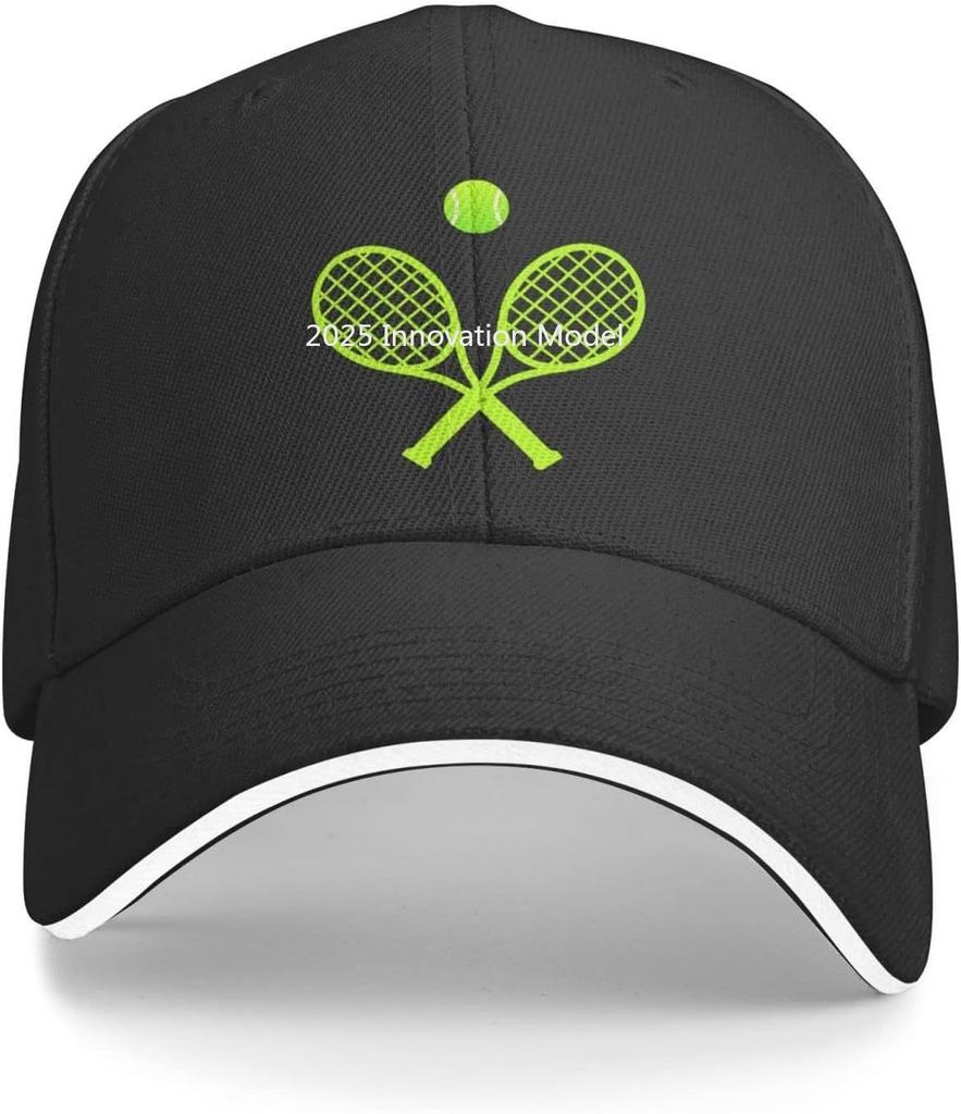 Casquette de Baseball unisexe Amour Tennis Casquette de Baseball réglable Raquette de Tennis Balle pour Unisexe Femmes