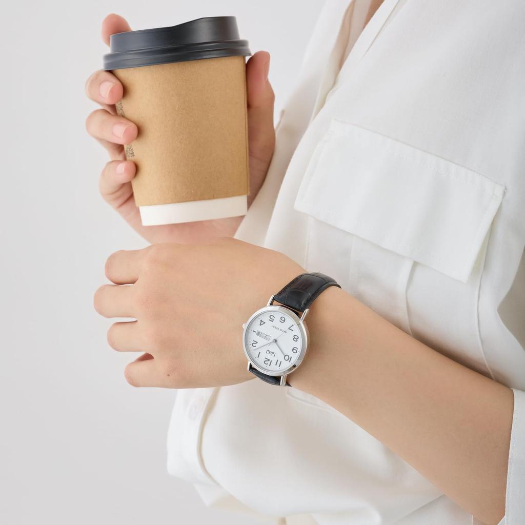 Citizen Analog Date Day Leather White Q&Q Men's Watch, Waterproof, Display, Display, Strap, A202-304,