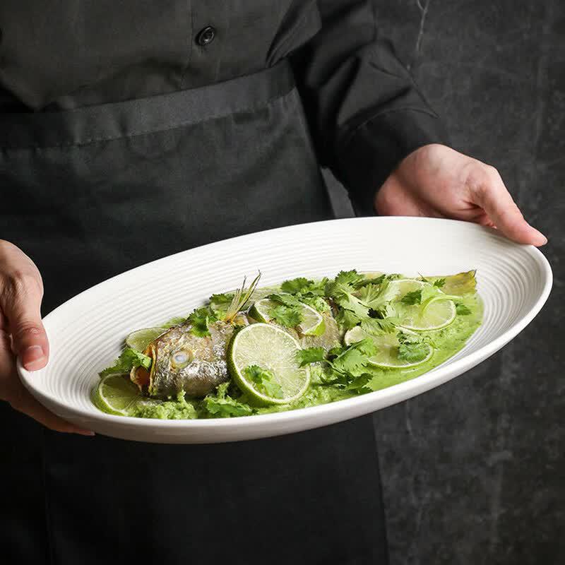 Oval Ceramic Serving Plate