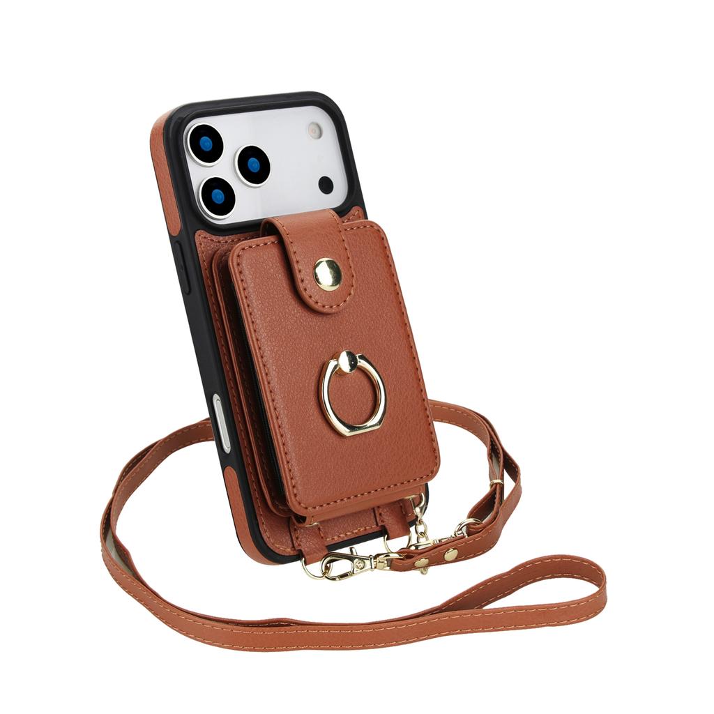2 In 1 Detachable Crossbody Magnetic Cards Solt Leather Wallet Case For iPhone 17 Pro Max 16 Plus 15 14 13 12 Shockproof Cover