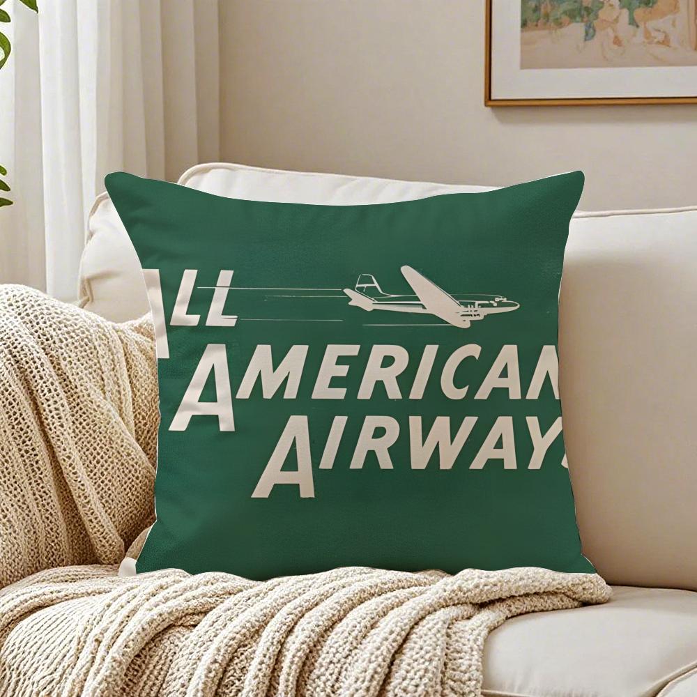 Fashion AAmerican Airlines Logo Cushion Cover Pillowcase Antidustmite Living Room Sofa Decor Cushion Room