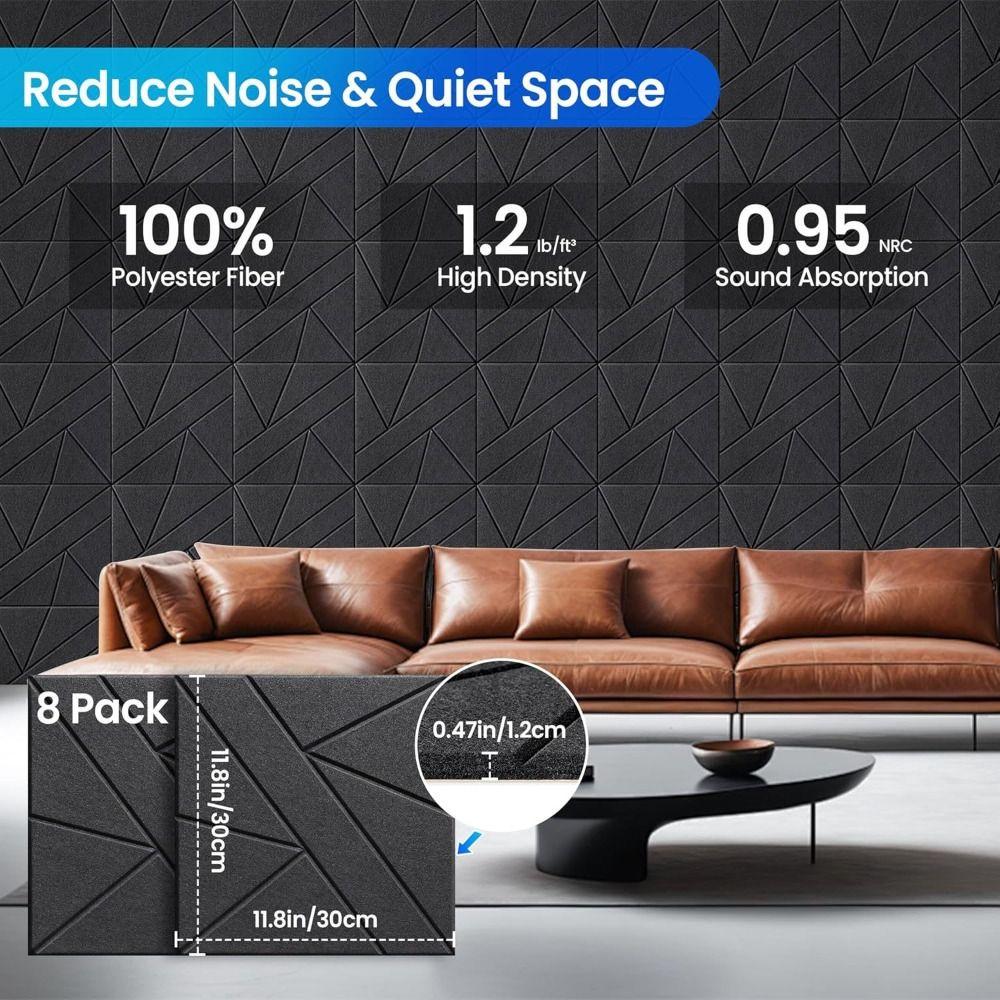 Square Shape Soundproof Panels Self-Adhesive Wall Stickers Decorative Felt Acoustic Panels KTV