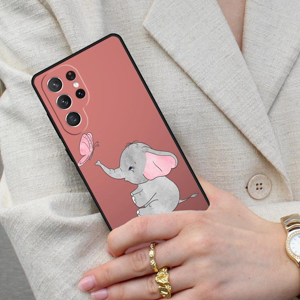 Cute elephant SOFT Cell Phone Case for Samsung Galaxy S26 Ultra S25 S24 S23 S22 S21 S20 Note10 Cover